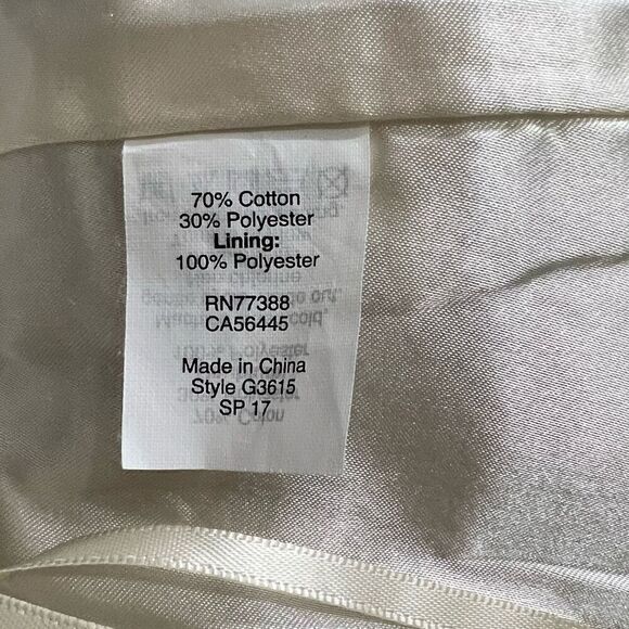 J. Crew Women's Blue & Cream Back Zip Vented Striped Terry Pencil Skirt Size 4 - Picture 4 of 5